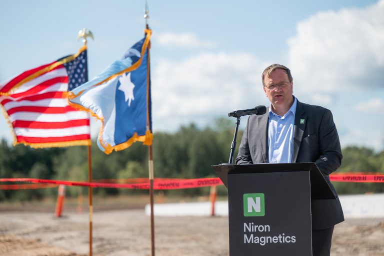 NIRON MAGNETICS MARKS STEEL RAISING AT SARTELL MANUFACTURING SITE